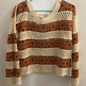 Striped Crochet Sweater